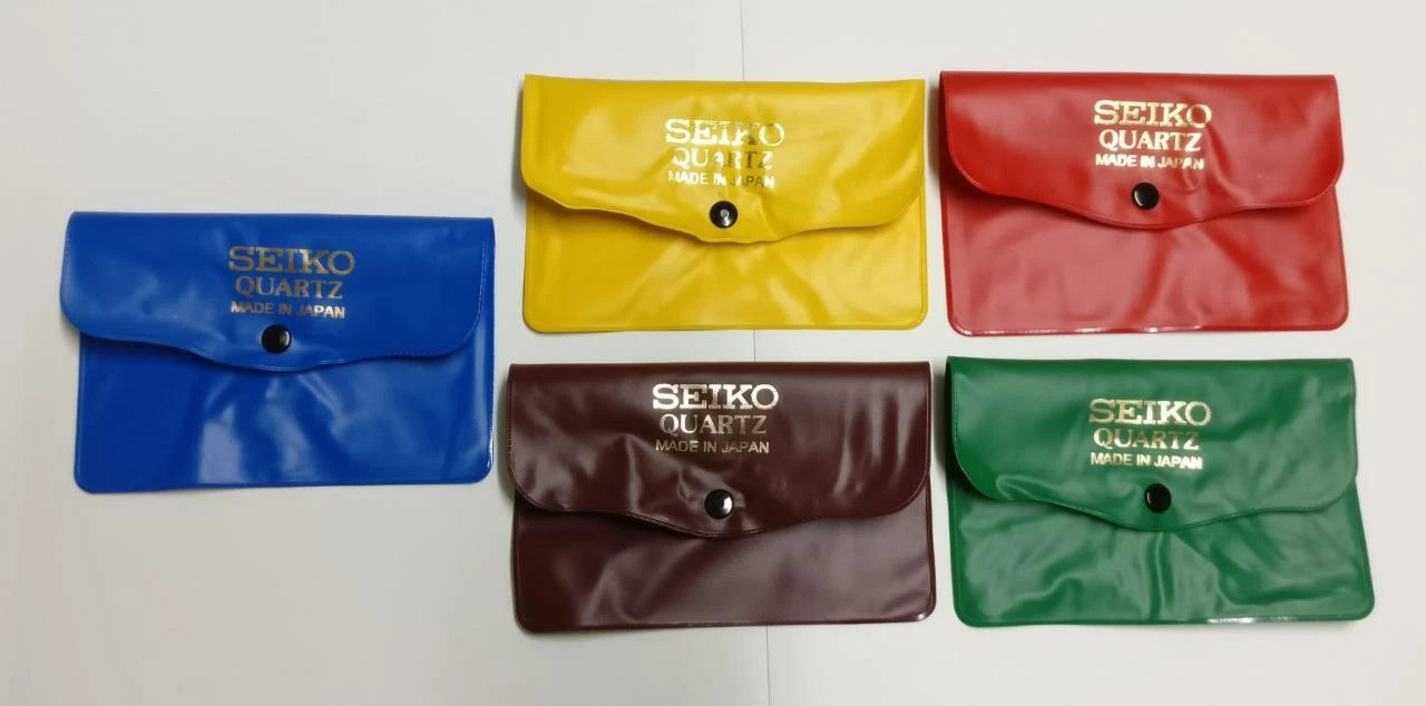 CH888 Rare Vintage Seiko PVC Plastic Colourful Watch Pouch Case x5 Lot (TP393)