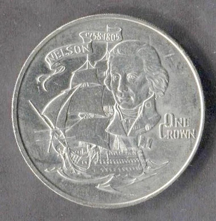 CH888 Gibraltar One Crown 1980 Nickel Coin (OC252)