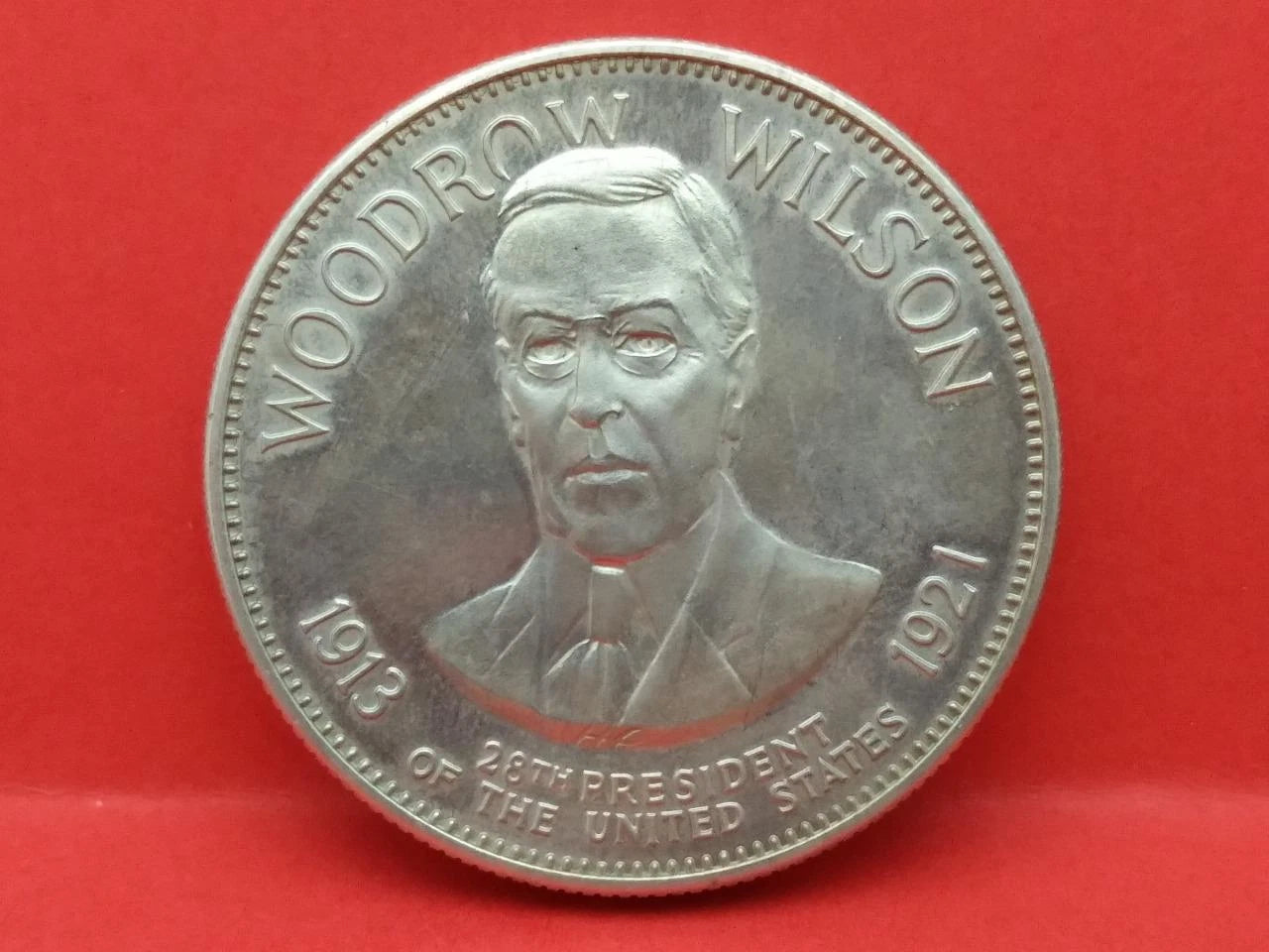 CH888 Woodrow Wilson 28th President Of The United States 1913 1921 Silver Coin (OC484)