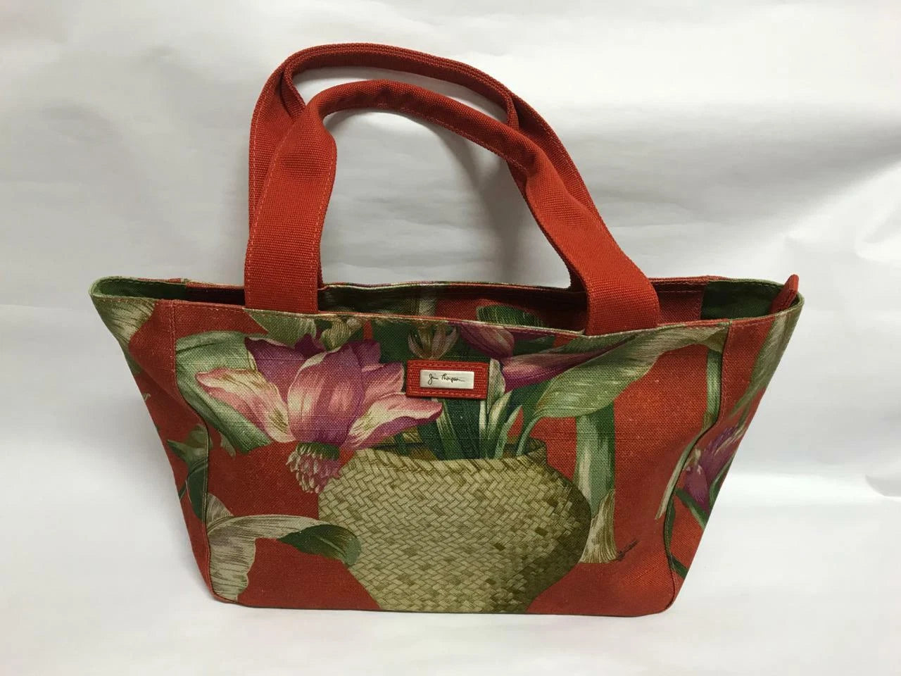 CH888 Authentic Thailand Jim Thompson Rare Limited Edition Unique Flower Vase Canvas Bag 1 Pc Only (G002)