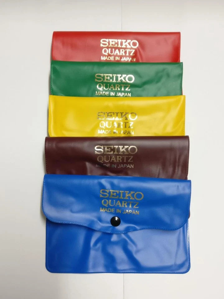 CH888 Rare Vintage Seiko PVC Plastic Colourful Watch Pouch Case x5 Lot (TP393)