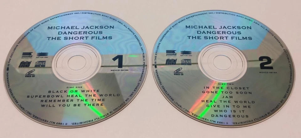 CH888 Michael Jackson MJ Dangerous 1993 Rare Asia Gold Video CD English VCD x2 ZN312
