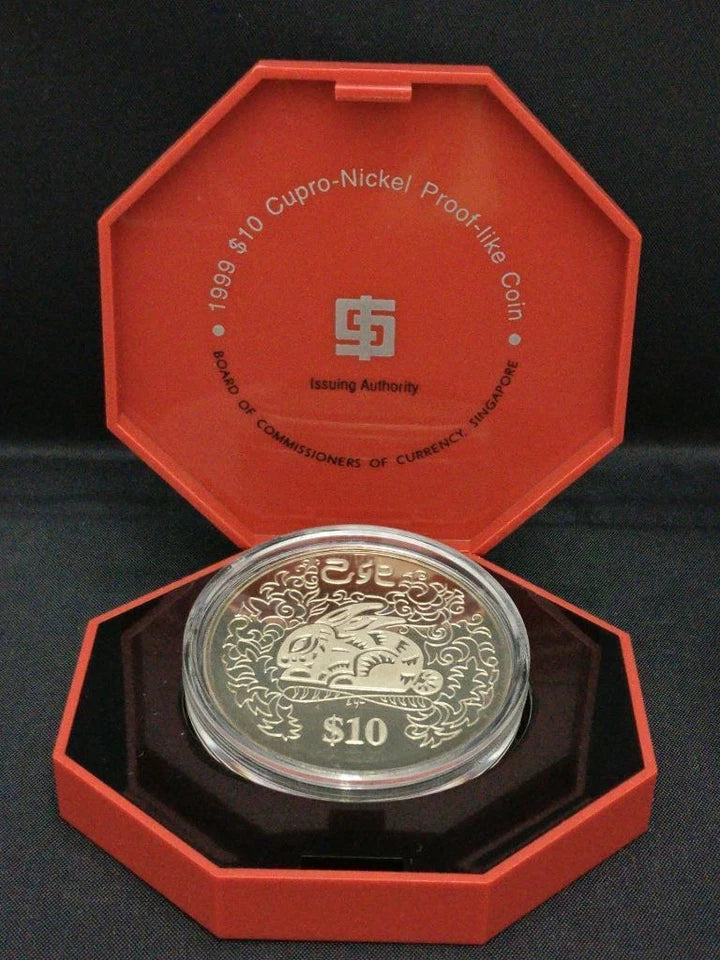 CH888 Rare Singapore 2nd Series Copper Nickel Zodiac Coin 1999 Year Of Rabbit (OC533)