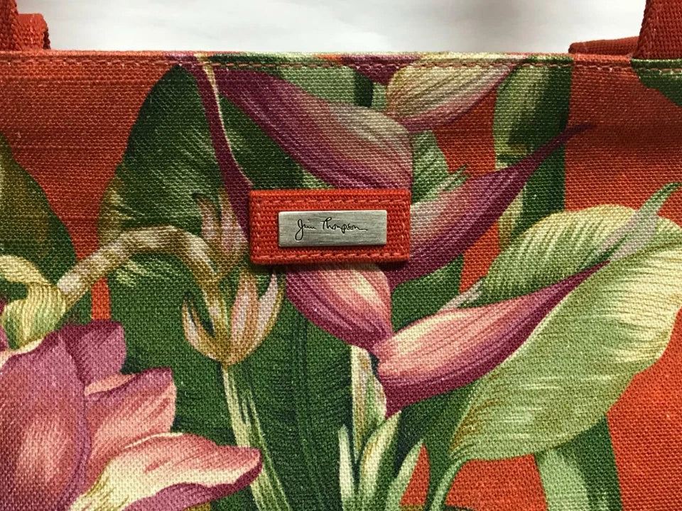 CH888 Authentic Jim Thompson Rare Limited Edition Plant Canvas Bag 1 Pc Only (G010)