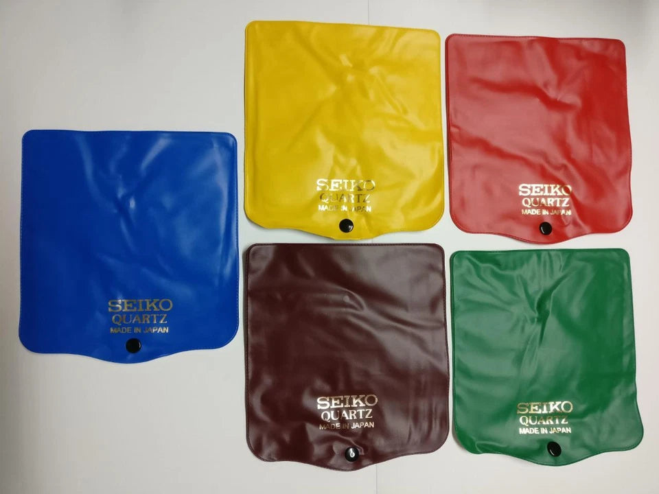 CH888 Rare Vintage Seiko PVC Plastic Colourful Watch Pouch Case x5 Lot (TP393)