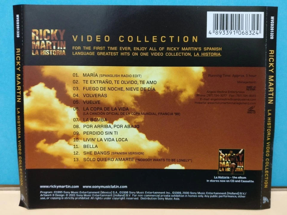 CH888 Ricky Martin La Historia Video Collection 2001 Rare Asia English Video CD VCD ZN295