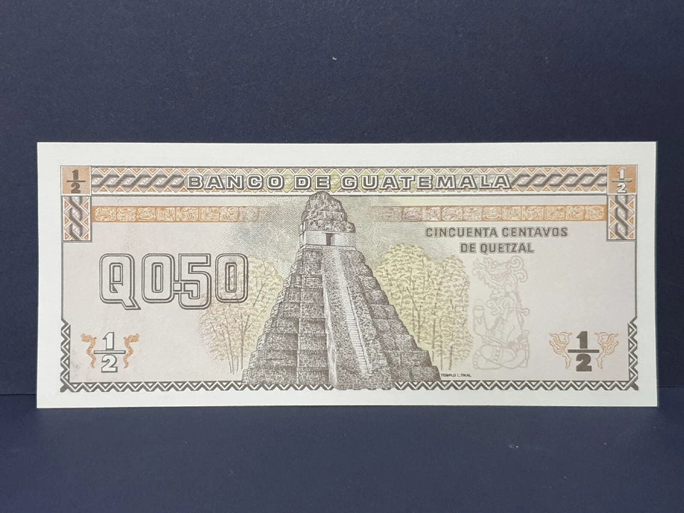 CH888 Guatemala 50 Centavos 1/2(0.5) Quetzal 1989 Banknote UNC (CHBN172)
