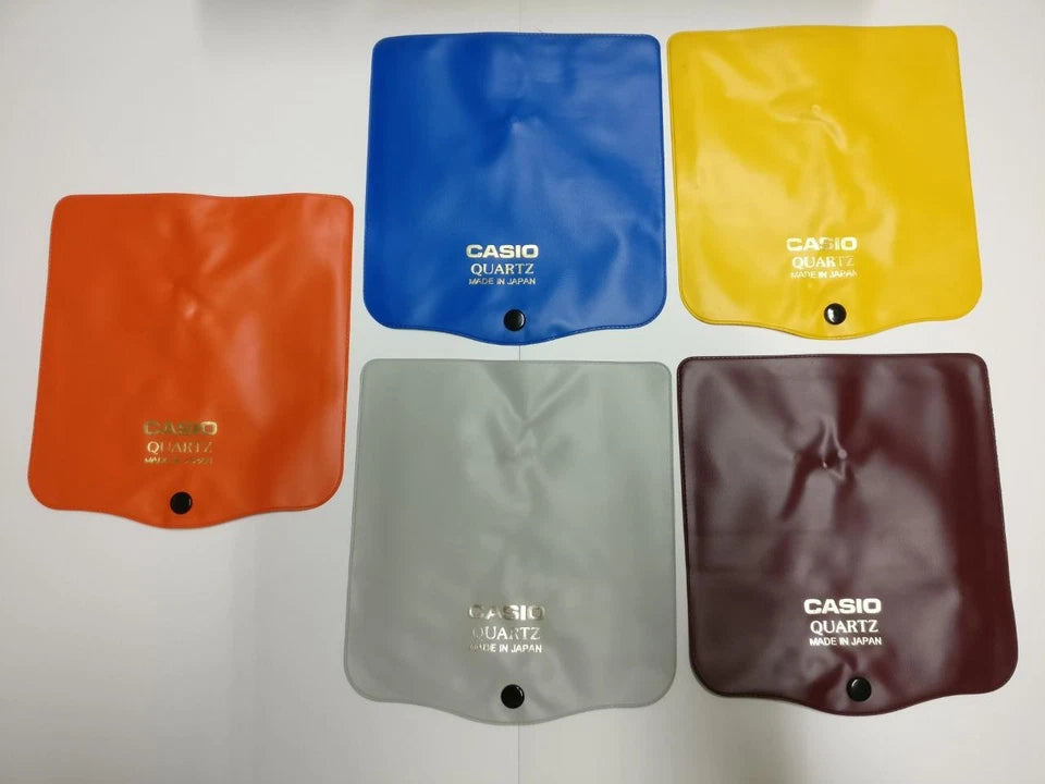 CH888 Rare Vintage Casio PVC Plastic Colourful Watch Pouch Case x5 per Lot (TP392A)