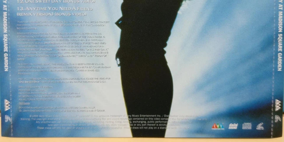 CH888 Mariah Carey Fantasy At Madison Square Garden 1996 Asia Gold English Video CD VCD ZN291