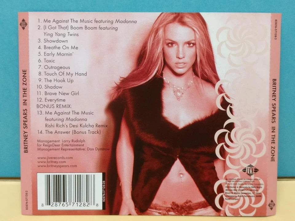 CH888 Britney Spears In The Zone 2003 Mega Rare Malaysia Edition English CD ZN250