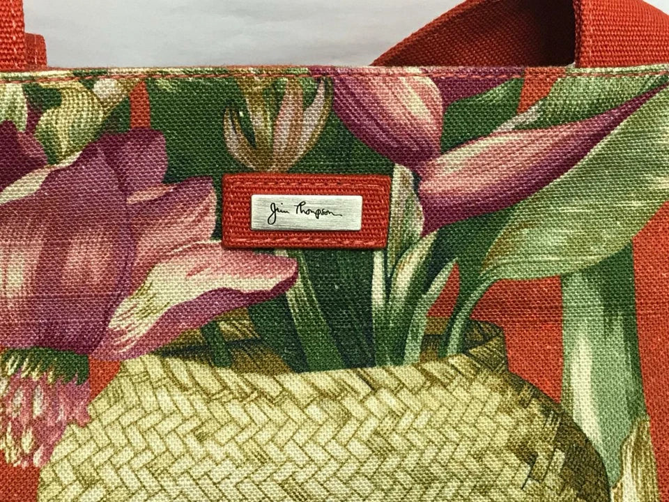 CH888 Authentic Thailand Jim Thompson Rare Limited Edition Unique Flower Vase Canvas Bag 1 Pc Only (G002)