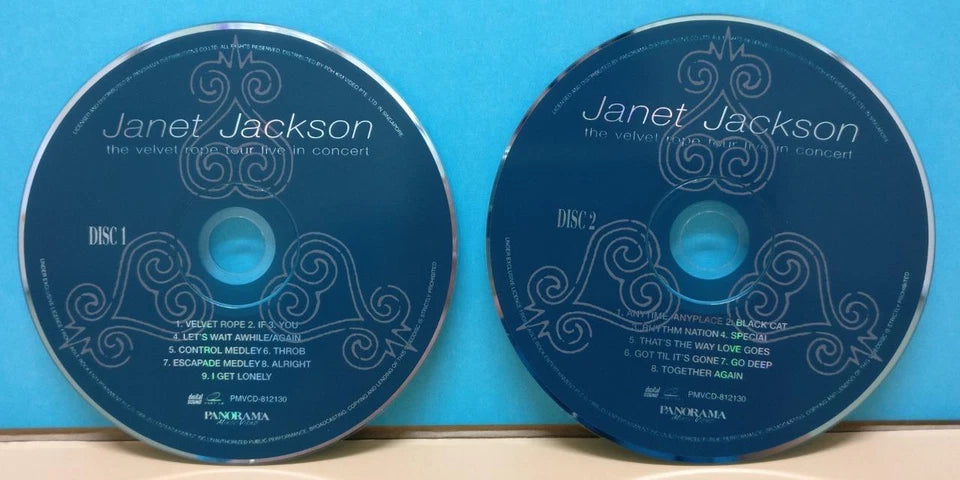 CH888 Janet Jackson The Velvet Rope Tour 1998 Rare Singapore English Video CD VCD x2 ZN316