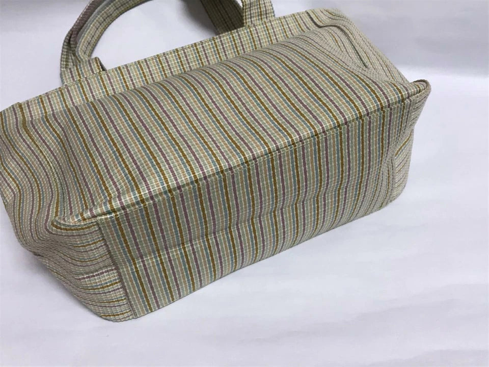 CH888 Authentic Thailand Jim Thompson Rare Limited Edition Stripes Canvas Bag 1 Pc Only (G004)