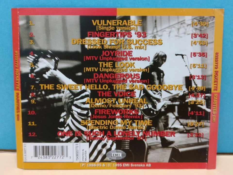 CH888 Roxette Rarities 1995 Japan English CD ZN239