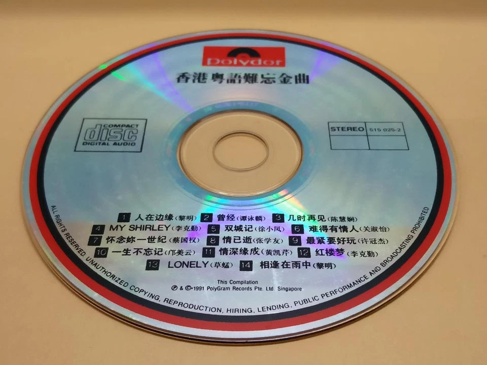 CH888 Hong Kong Alan Tam Sam Hui Jacky Cheung 黎明 张学友 许冠杰 谭咏麟 李克勤 T113 1991 Singapore Chinese CD ZN018