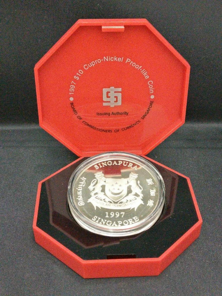 CH888 Rare Singapore 2nd Series Copper Nickel Zodiac Coin 1997 Year Of Cow (OC531)