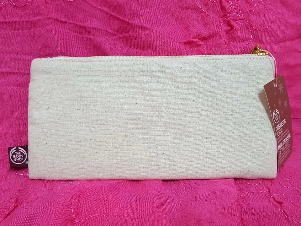 CH888 Unused The Body Shop Peacock Tassel Cosmetic Pencil Pen Case Pouch W/Tag (G022)