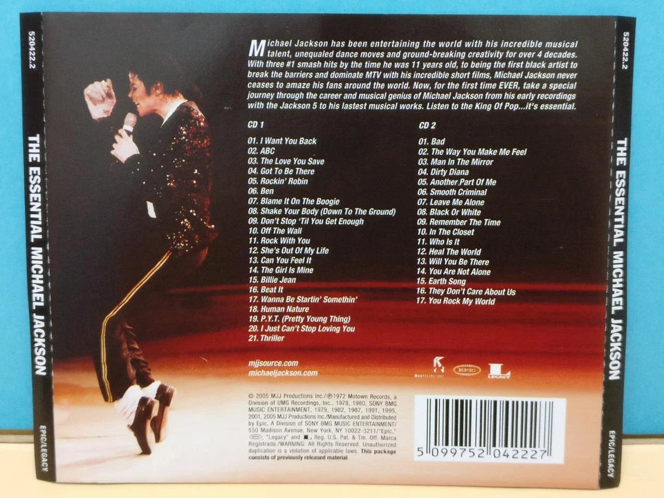 CH888 Michael Jackson MJ The Essential 2005 USA English CD x2 ZN307