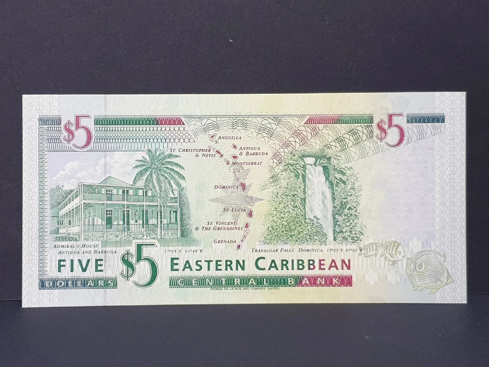 CH888 Eastern Caribbean 5 Dollars P-42a Banknote UNC (CHBN167)