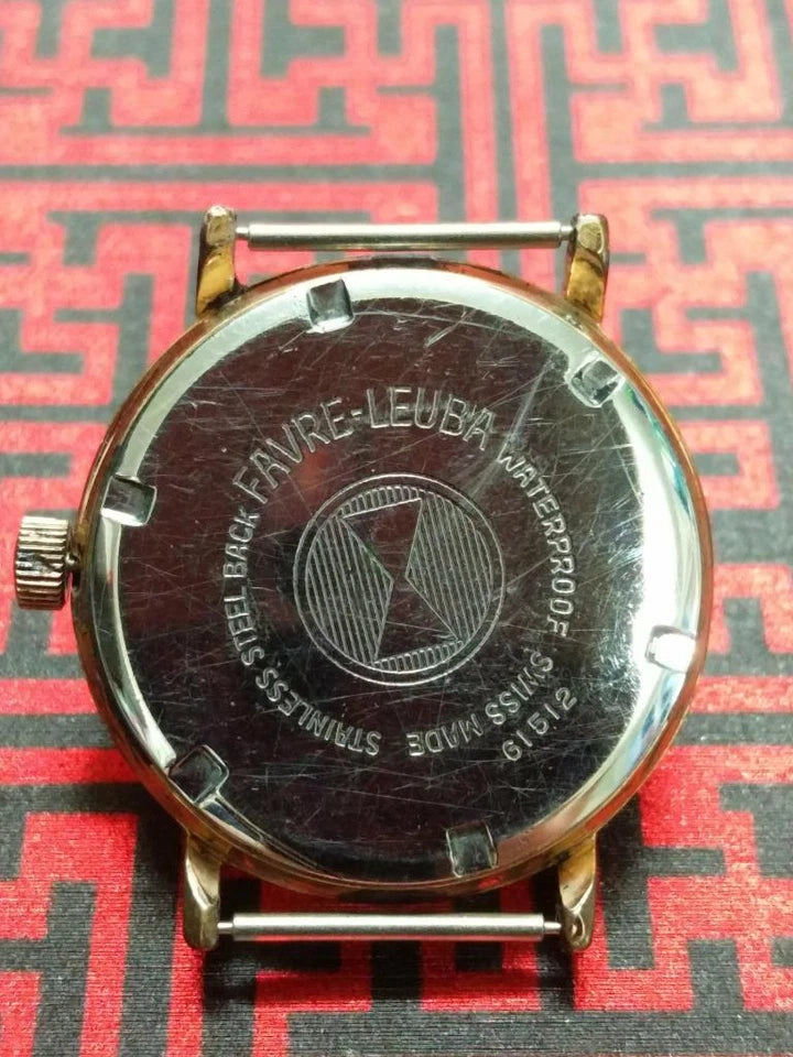 CH888 Vintage Gold Plated Men Favre Leuba Sea Chief Manual Winding Watch Head (TP360)