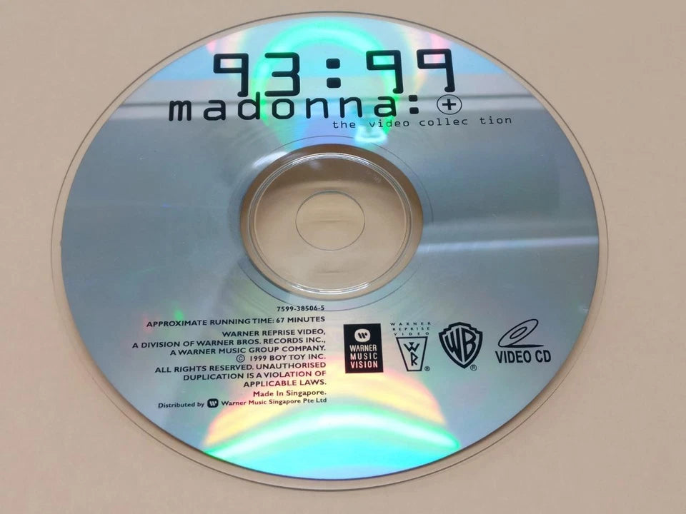 CH888 Madonna 93:99 Video Collection 1999 Mega Rare Singapore English Video CD VCD ZN293