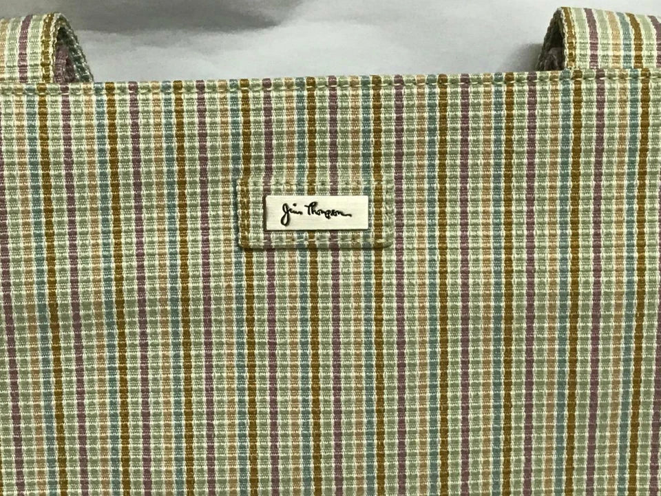 CH888 Authentic Thailand Jim Thompson Rare Limited Edition Stripes Canvas Bag 1 Pc Only (G004)