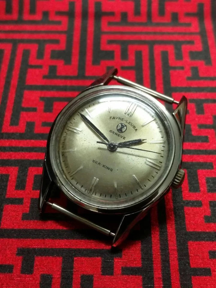 CH888 Vintage Midsize Favre Leuba Sea King Manual Winding Watch Head (TP358)