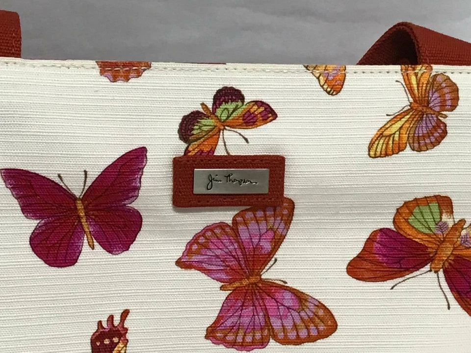 CH888 Authentic Jim Thompson Rare Limited Edition Butterfly Canvas Bag 1 Only (G013)