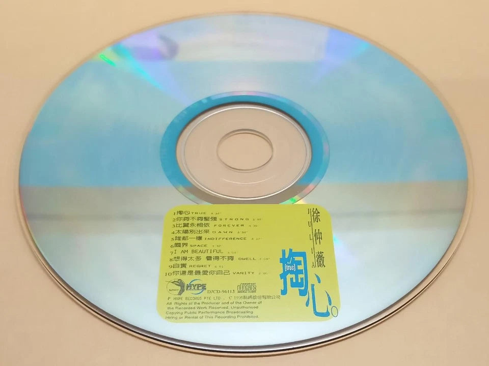 CH888 Taiwan Julia Hsu Xu Zhong Wei 徐仲薇 掏心 1996 Taiwan Chinese CD ZN098