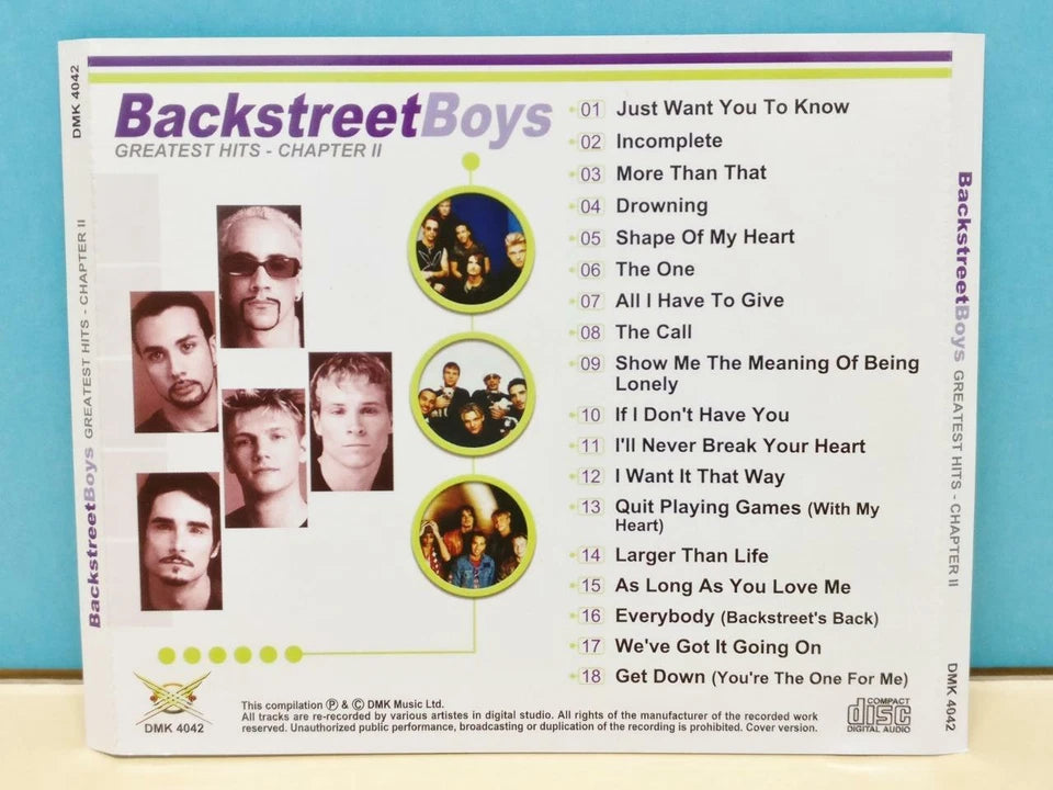 CH888 BSB Backstreet Boys On Cover Only Rare Singapore English CD ZN232