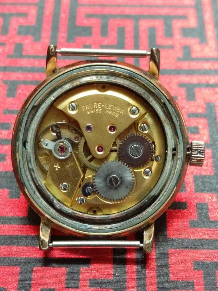 CH888 Vintage Gold Plated Men Favre Leuba Sea Chief Manual Winding Watch Head (TP360)