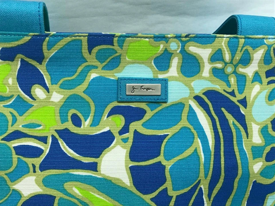 CH888 Authentic Jim Thompson Rare Limited Edition Abstract Art Canvas HandBag (G012)