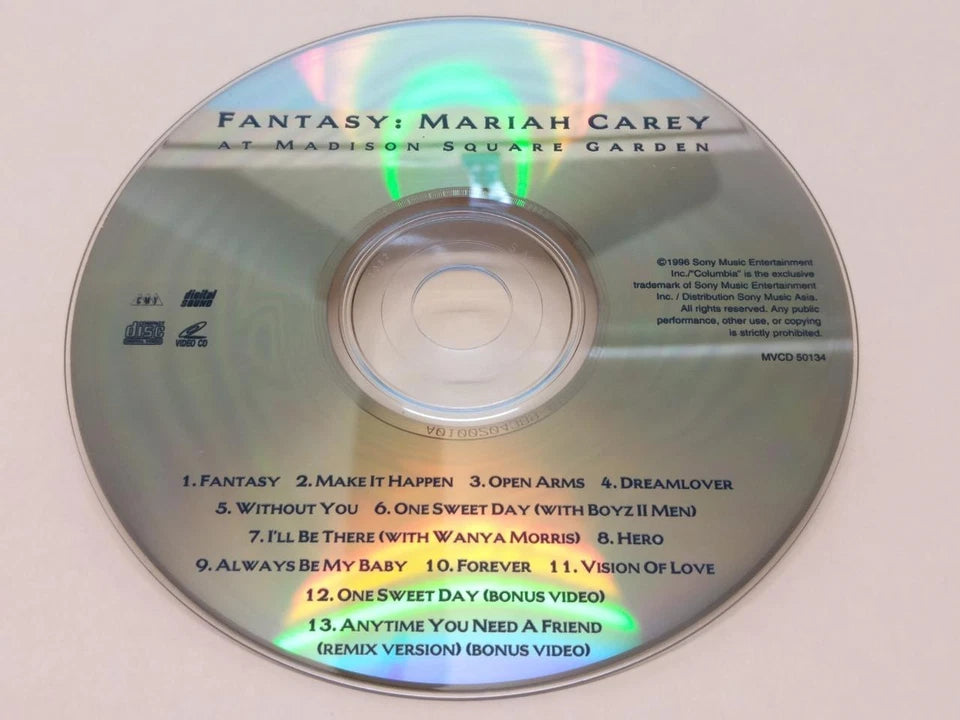 CH888 Mariah Carey Fantasy At Madison Square Garden 1996 Asia Gold English Video CD VCD ZN291