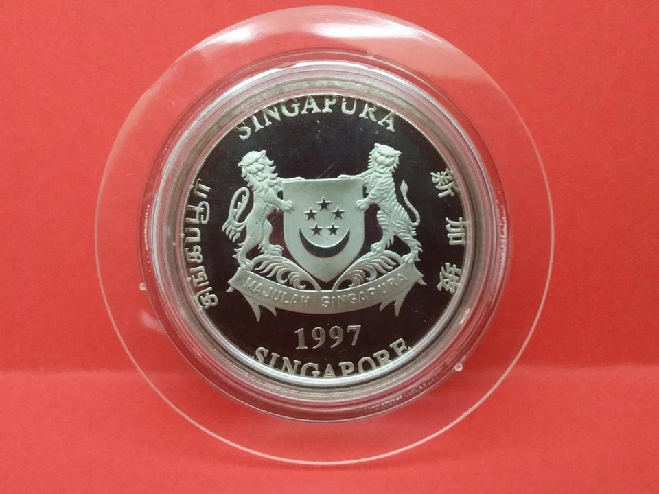 CH888 Singapore 10 Dollars Year Of Ox 1997 Copper Nickel Coin No Box (OC465)
