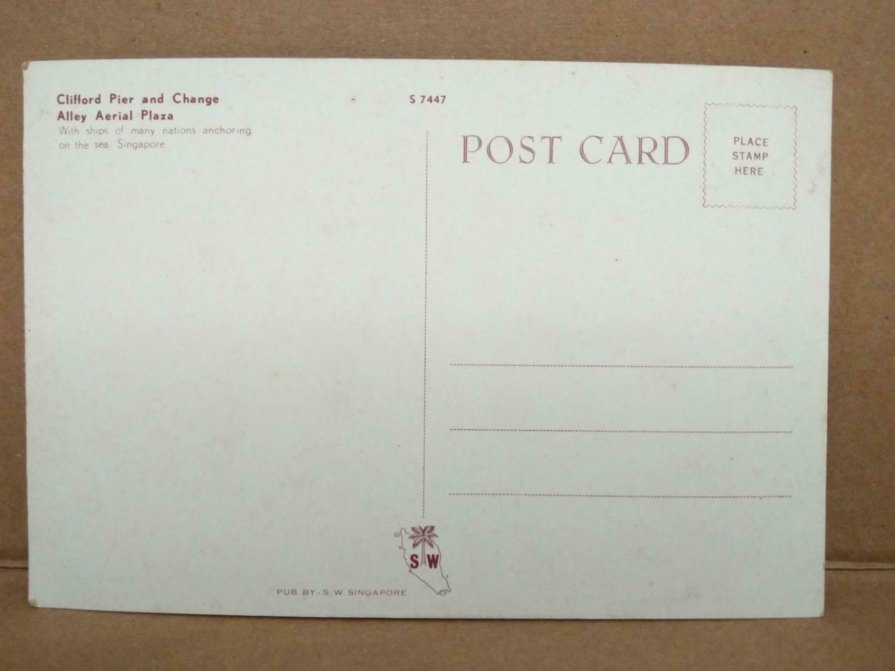 LUCKYPIGEON Clifford Pier Change Alley Aerial Plaza Singapore Postcard (C1991)