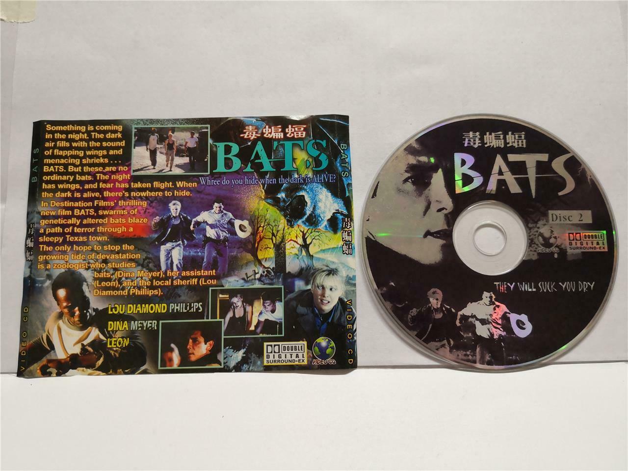 Horror Movie BATS Dina Meyer Lou Diamond 毒蝙蝠 Chinese Sub Video CD 2x VCD CDS573