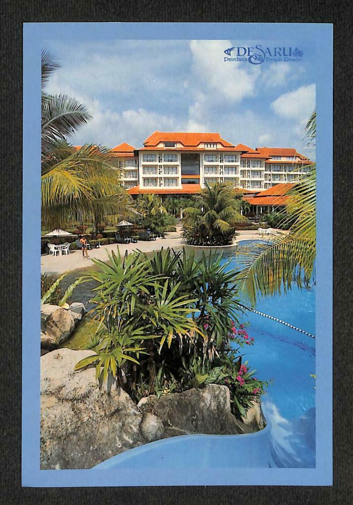 LUCKYPIGEON Malaysia Desaru Beach Resort Scenery Hotel Postcard (C1535)