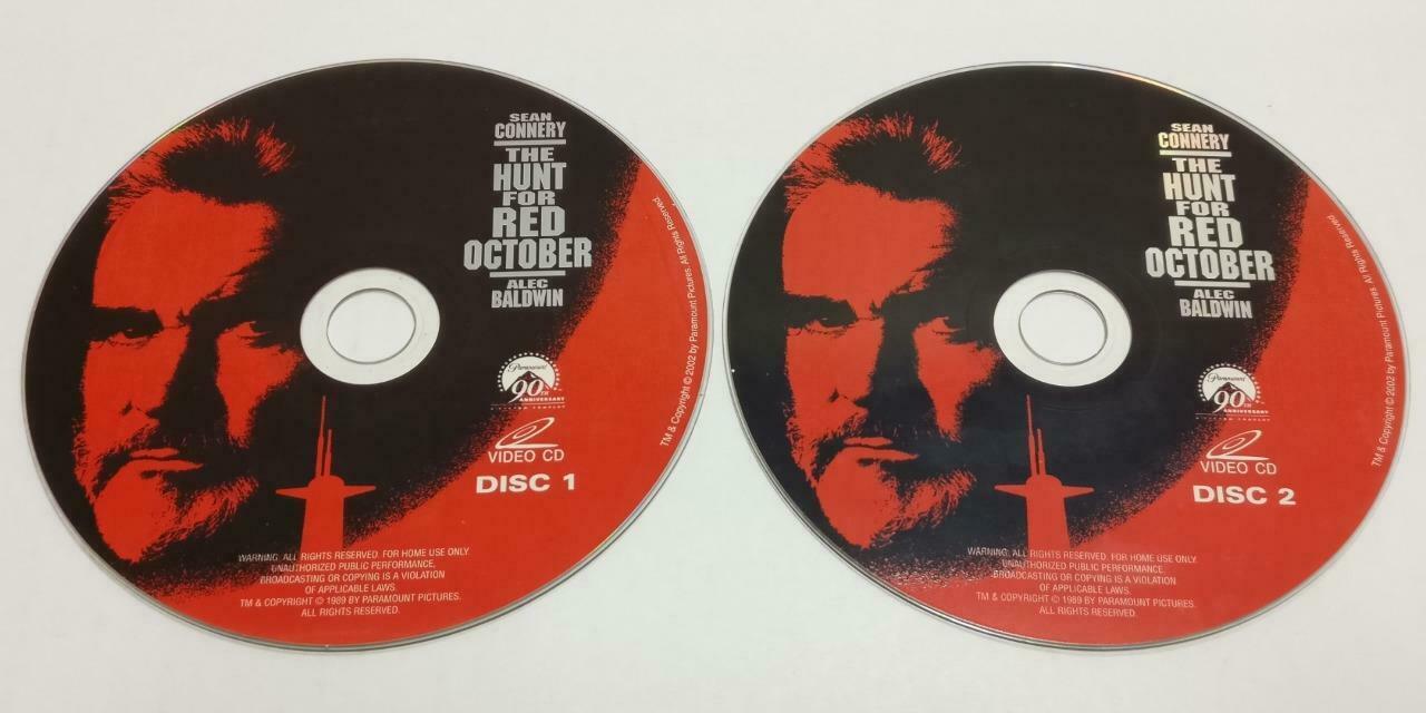Movie The Hunt for Red October Sean Connery Singapore Video CD 2x VCD OOP CDS377
