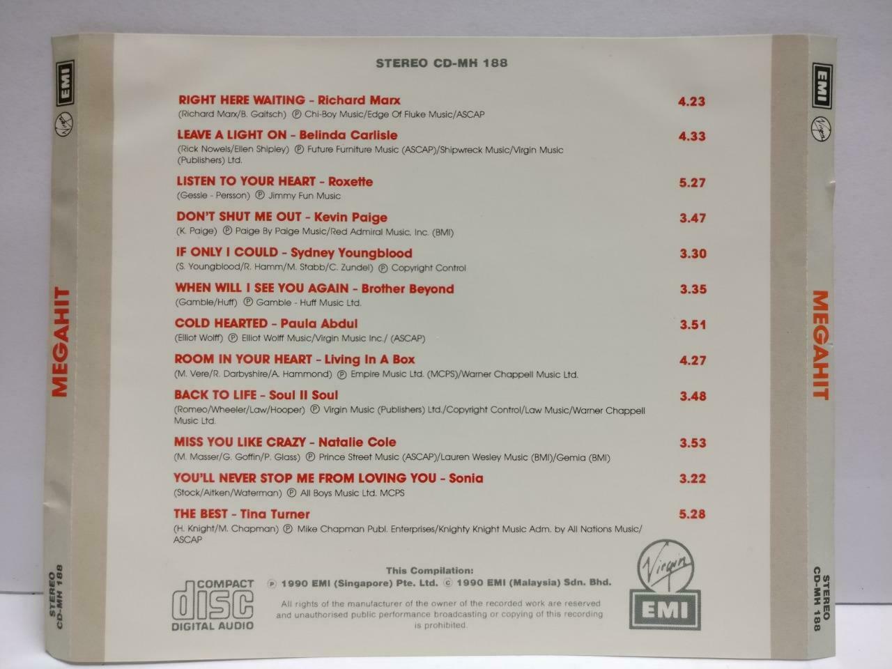 Various Artist Natalie Cole Richard Marx Roxette 1990 Rare Singapore CD (CDS305)