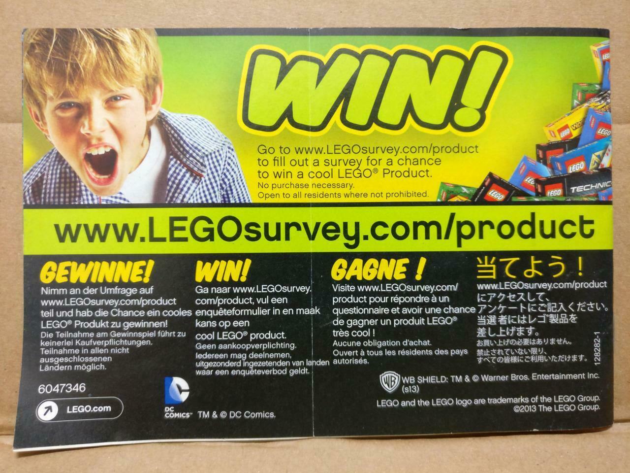 LEGO No. 76002 (2) DC Super Heroes Manual Instructions Catalog Booklet (LG008)