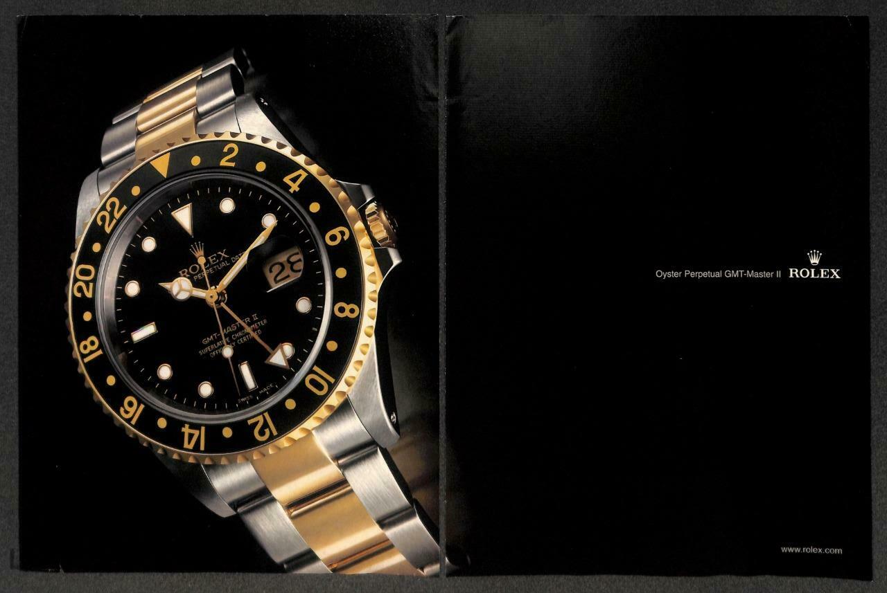 2003 Rolex Watch GMT - Master II Magazine Advertisement Print Ad x 2 (P967)