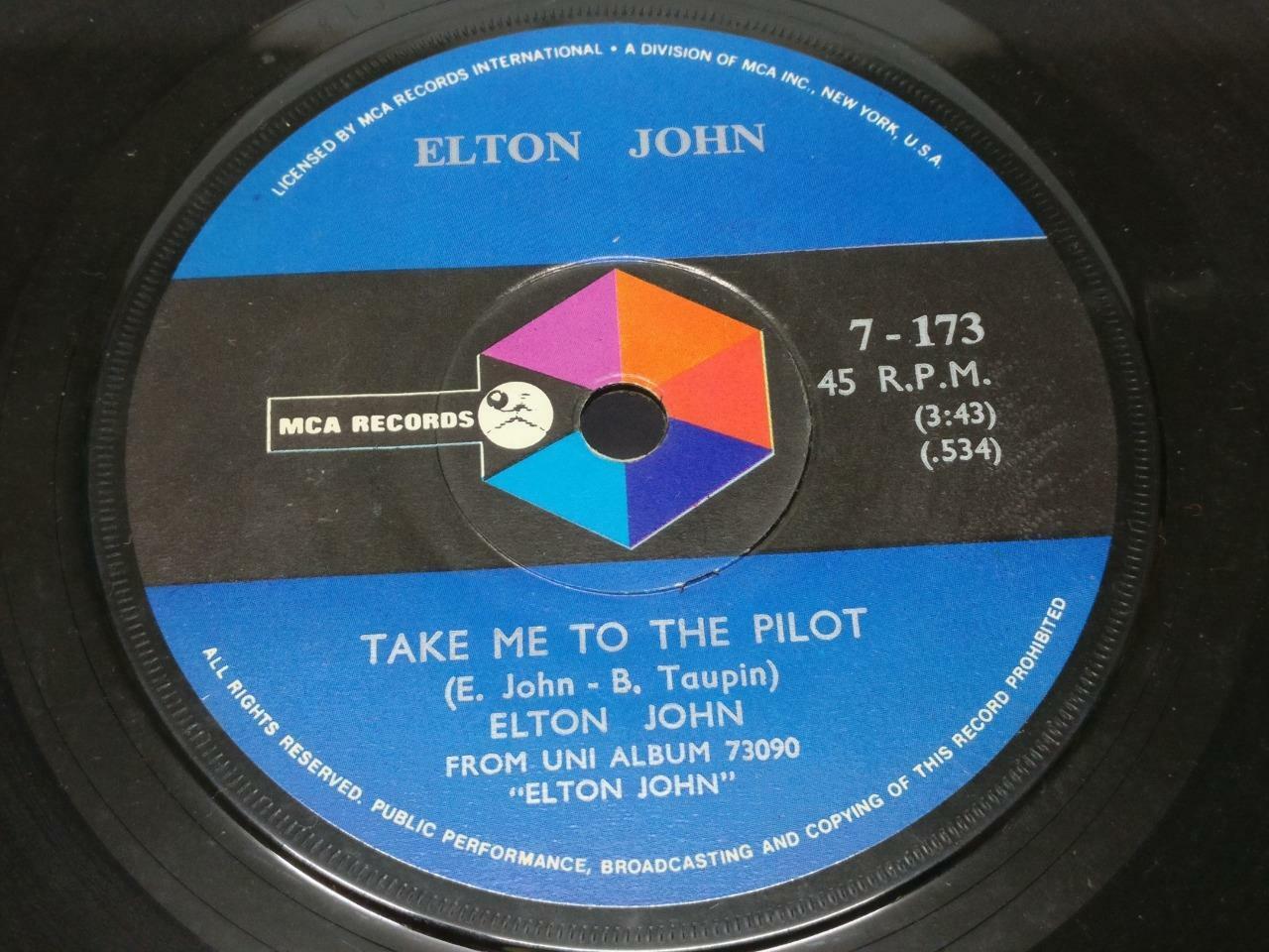 Elton John Your Song Take Me To The Pilot MCA Rare Singapore 7" EP EP067