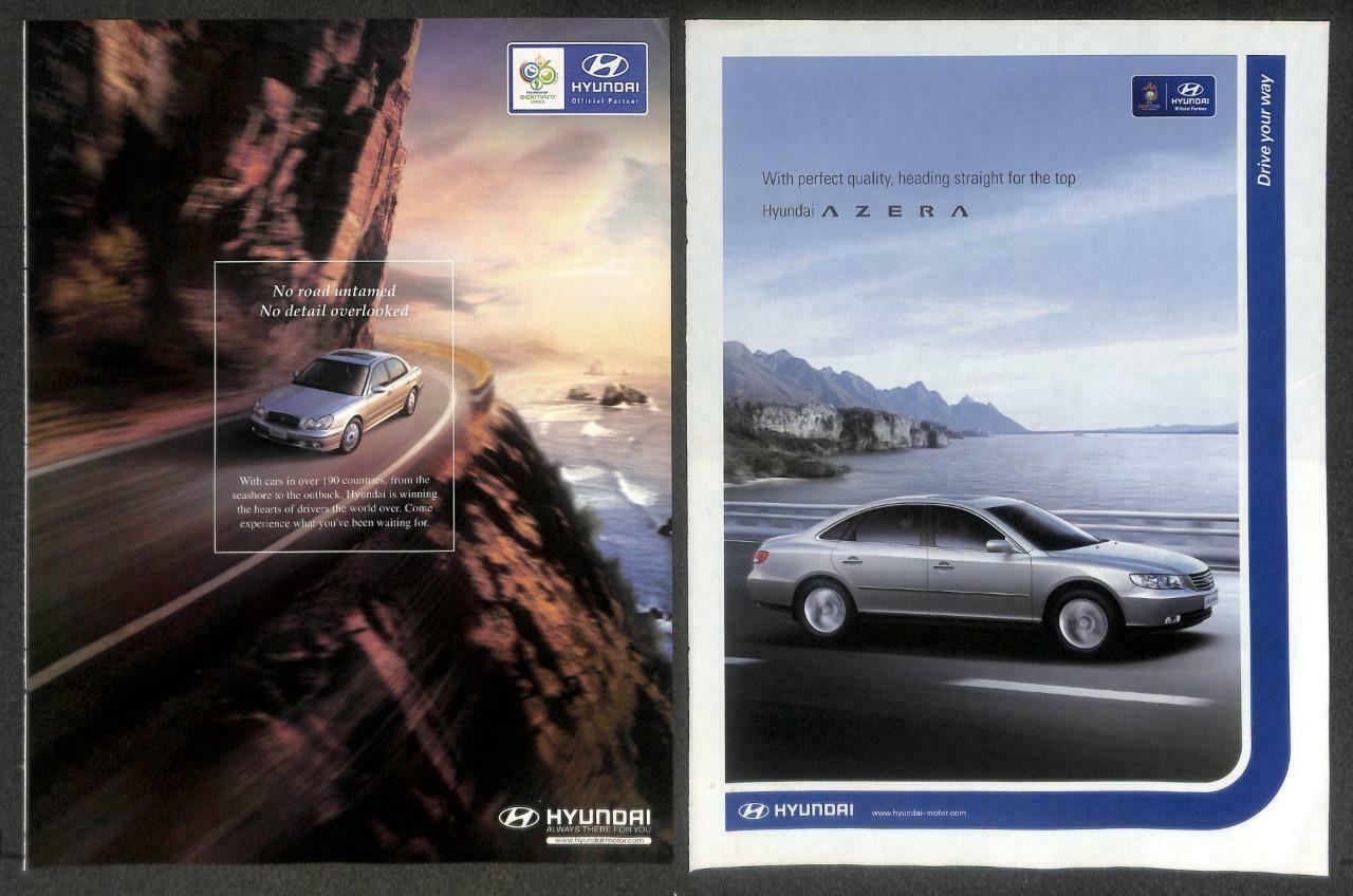 Vintage Hyundai Tucson SantaFe Car Magazine Advertisement Print Ad x 8 (P886)
