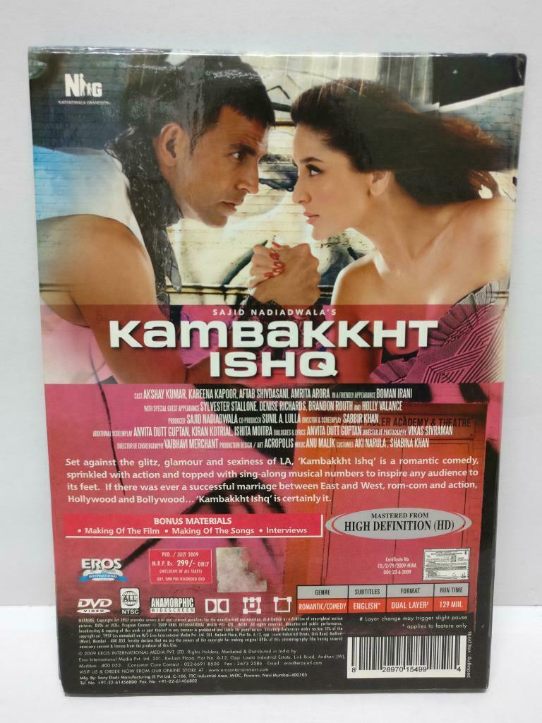 LK888 Bollywood Hindi Movie Kambakkht Ishq Kareena Kapoor 2009 DVD (DVD009)