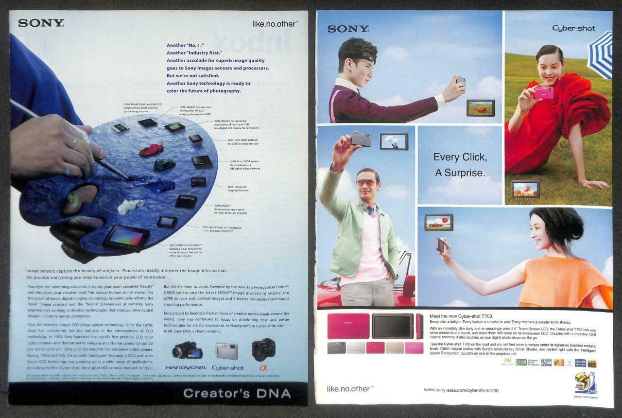 Vintage SONY Camera Sony Ericsson Magazine Advertisement Print Ad x 13 (P898)
