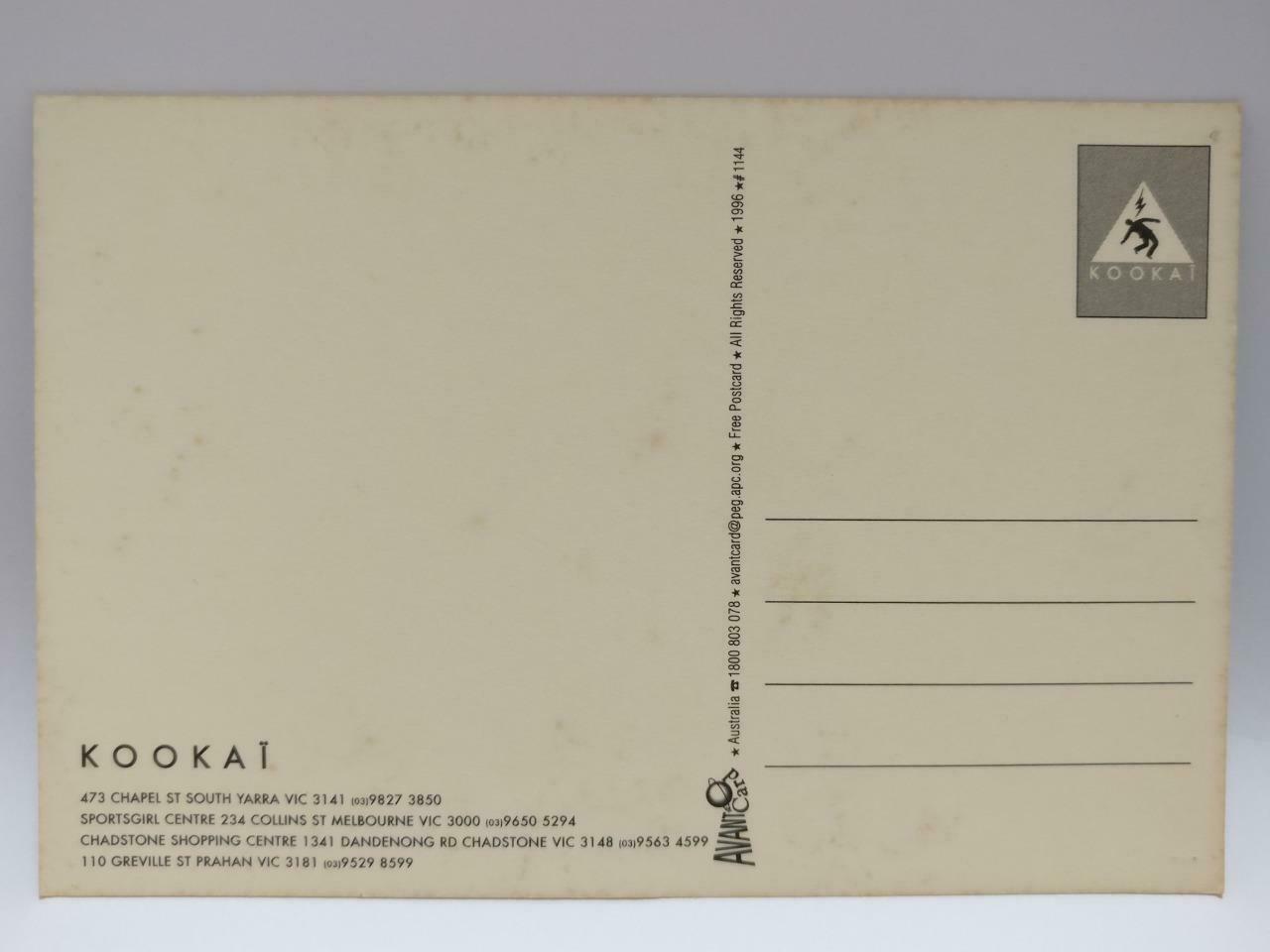 LUCKYPIGEON888 KOOKAI Lady With Fish Bowl Blue Australia Ads Postcard (E0032)