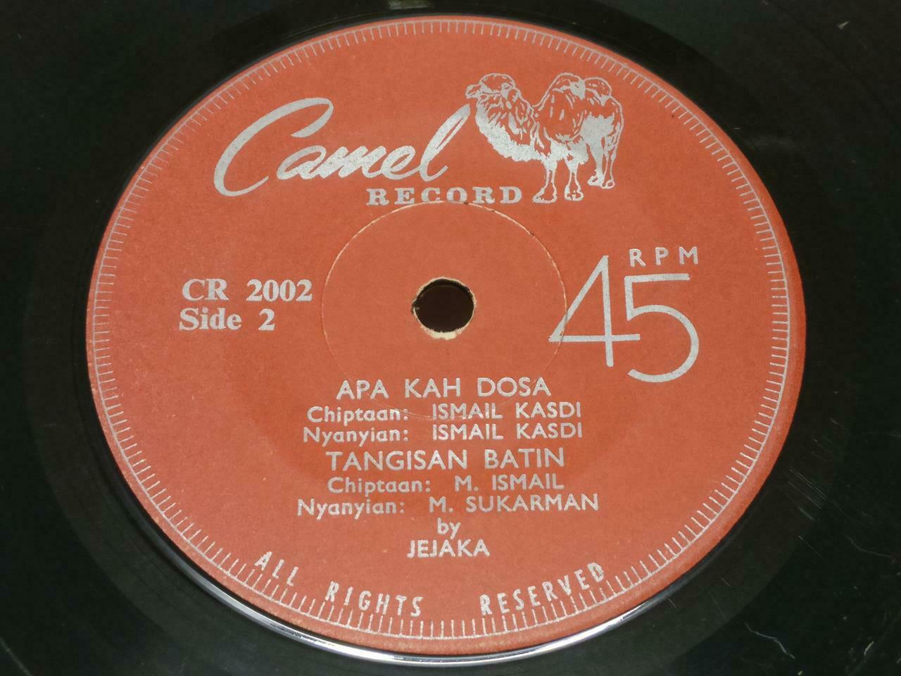 Singapore Ismail Kasadi & Mega Rare Malay Band Jejaka 45RPM EP Camel 7" (EP358)