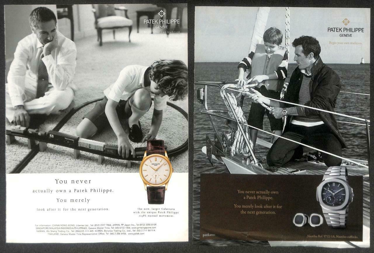 Vintage Patek Philippe Watch Magazine Advertisement Print Ad x 10 (P916)