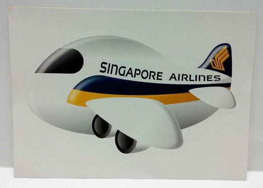 Vintage 80’s Sticker SIA Singapore Airlines 105mm x 145mm F/S (A788)