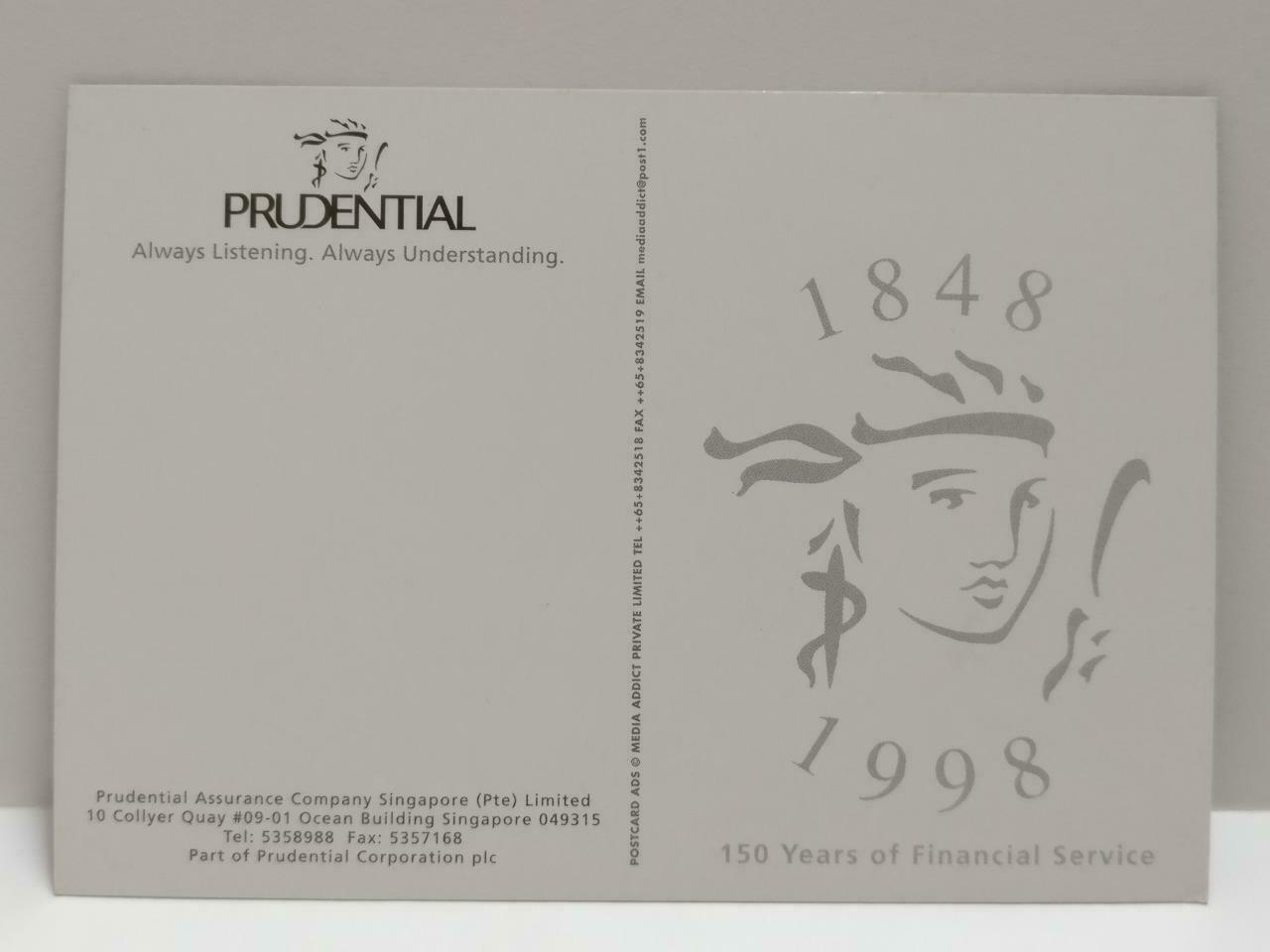 LUCKYPIGEON888 Retro Woman Counting Money Savings Singapore Ad Postcard (E0286)